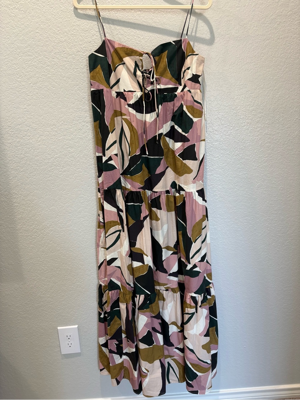 Rails Abstract Print Maxi Dress - Pink, Olive & Black